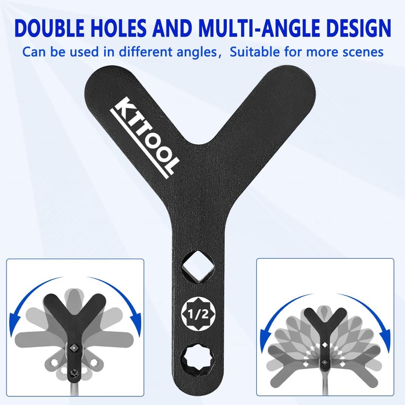KTTOOL Store New Lower Control Arm Prying Tool, Suspension Specialty Bushing Tool, Lower Ball Joint Pry, Control Arm Tool Bushing Removal Tool Designed to Work with a 1/2" Drive Extension Breaker Bar - Image 4